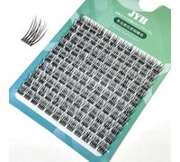 Flat Eyelash Extensions 10/12/14/16mm C/D Curl Individual Soft Two Tips Cluster Lashes Light Split Double Tips Lash Extensions (FT-02-Pink-C, 10mm)