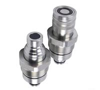 Flat Face Coupler Kit AT406474 AT406475 for Bobcat 319E 323E 325G 329E 331G, Steel Hydraulic Quick Connectors