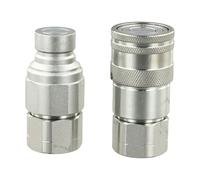 Flat Face for BSP Hydraulic Quick release with 1Set and Flat size 1set With the valve suitable for daily operations simple maintenance and comfortable handling (NPT 1-2")