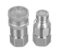 Flat Face Hydraulic Coupler 1/2" for bsp Male Female Kit - Quick Disconnect Coupling for Agricultural Vehicle Equipment 250 Bar((G3/4))