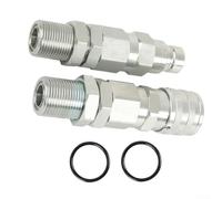 Flat Face Hydraulic Coupler Set for Excavators 332 333D 50G 60D 328D - High Pressure Quick Connect Fixture Alloy Steel No Spillage Adapter KV13884