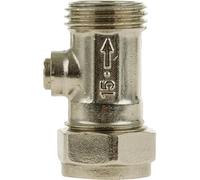 Flat Faced Male Straight Isolating Valve 15mm x 1/2", Diameter 15mm, 1 in Pack