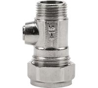 Flat Faced Male Straight Isolating Valve 15mm x 3/8", Diameter 15mm, 1 in Pack