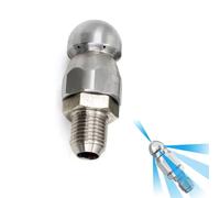 Flat Fan Nozzle, Spray Nozzle Tips, Sewer Jetter Stainless Steel Pressure Washer Hose 1 Front 3 Back or 6 Holes Pack of Multiple Sizes(1 Hole in Front/6 Holes in Back M14mm,5pcs)