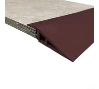 Flat Floor Transition Strip 1M PVC Threshold for Laminate to for Tile Gap Reduction - Self Door Bar Edge Trim Grey(Dark Brown)