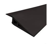 Flat Floor Transition Strip 1M PVC Threshold for Laminate to for Tile Gap Reduction - Self Door Bar Edge Trim Grey(Black)