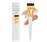 Flat Foundation Brush for Liquid & Cream Makeup - Spatula Style Paddle Brush with Ultra-Thin Bristles, Streak-Free & No Product Waste, Professional Makeup Tool for All Skin Types (White)