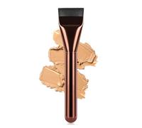 Flat Foundation Brush for Liquid Makeup,14CM Premium Fast Flawless Flat Top Kabuki Makeup Brushes Face Cosmetics Concealer Brush for Liquid, Blending, Powder, Cream, Powder, Blush, Buffing Brown