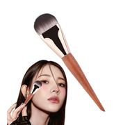 Flat Foundation Brush - Ultra Thin, 1 Precision Applicator For Liquid Base, Handcrafted Wooden Handle Wand With Soft Bristles, Beauty Tool, Seamless Blending For Cream, Powder And Cosmetics