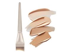 Flat Foundation Brush, Wet & Dry Concealer Tool for Makeup, Lightweight with Compact Design, Thin Blending Brushes for Liquid & Cream, Teens, Girls, College Students, School, and Dancers, 6.42 Inches