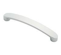 Flat Fronted Bow Pull Handle 140 x 12mm 128mm Fixing Centres Polished Chrome