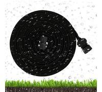 Flat Garden Hose - Leak-Proof Linkable Watering Pipe, Flexible Soaker Drip Line with Heavy Duty Fittings, Sturdy Fabric Layer Prevents Kinks, Ideal for Yard Vegetable Plot Workplace Landscaping