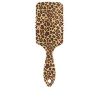 Flat Geometric Pattern Leopard Skin Print Gold Brown anti static brush for curly hair Designed massage brush for thin hair with Ergonomic handle cepillo anti frizz para cabello