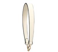 Flat Grain Leather Replacement Straps for Handbags Purse Straps Replacement Crossbody Silver Clasps Women Purse Making 19.29"(49CM) Long Ivory