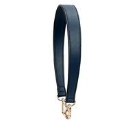 Flat Grain Leather Replacement Straps for Handbags Purse Straps Replacement Crossbody Silver Clasps Women Purse Making 19.29"(49CM) Long Navy Blue