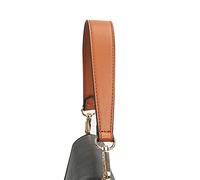 Flat Grain Leather Replacement Straps for Handbags Purse Straps Replacement Crossbody Silver Clasps Women Purse Making 14.17"(36CM) Long Brown