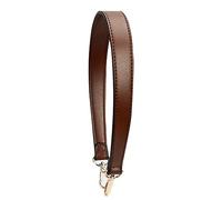 Flat Grain Leather Replacement Straps for Handbags Purse Straps Replacement Crossbody Women Purse Making, Coffee-l: 19.29"(49cm), Gold Clasps