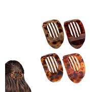 Flat Hair Claw Clips, French Oval Shape Claw Clip For Woman, Flat Clips For Thin And Thick Hair, Curved Hairpin With Strong Hold (B)