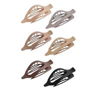 Flat Hair Clip - Vintage Side Slid Hair Clip | 6 Retro No Slip Grip Hair Claw Clips, Ultra Light Oval Barrette Jaw Clips Hair Accessories for Women Girls
