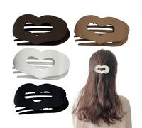 Flat Hair Clips for Women | Heart Flat Clip French Hair Claw - Fashion Barrettes Strong Hold for Girls Long Styling Work School Shopping Dating Party Wedding Beach Outdoor