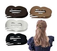 Flat Hair Clips | Heart Flat Hair Claw Clips for Women, Fashion Barrettes Strong Hold for Girls Long Styling Work School Shopping Dating Party Wedding Beach Outdoor