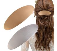 Flat Hair Clips | Metal Barrettes for Wedding | Retro French Metal Barrettes for Women, Non-Slip Oval Large Spring Long Thick Hair Clip