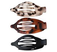 Flat Hair Clips, Pack of 3, Duck Beak Clips, Non-Slip French Hairstyle Accessories for Curly Ponytail Extension, Gym, Date