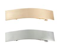Flat Hair Pin, Elegant Gold Metal French Barrettes, Snap Hair Clips Barrettes Clamps, 9x2cm, Easy To Use, Can Use It Long Time Not Easy To Break For Women Girls