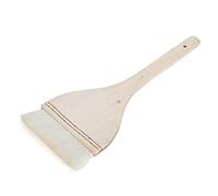 Flat Hake Brushes, Fluffy Wool Brush for Watercolor Wash Ceramic Pottery Painting with Stable and Strong Design, Unique Hole Handle Design, Smoothly Painted