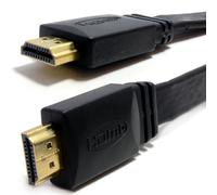 FLAT HDMI 4K 60Hz High Speed Cable LCD LED UHD/HD TV Lead Gold 3m Black