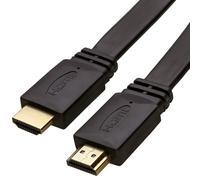 kenable FLAT HDMI High Speed Cable for LED LCD TV Low Profile Lead Gold 4m Black