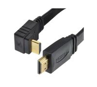 FLAT HDMI Right Angle Lead High Speed Low Profile Cable HD TV 1080P Gold 2m