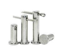 Flat Head Clevi Pin Shaft with Hole Kit M4 M5 M6 M8 M10 M12 Stainless Steel Location Positioning Cylindrical Dowel Locating Pins(10pcs M4,25mm)