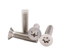 Flat-head countersunk Torx screws， 304 A2-70 SS GB2673 Six-Lobe Torx Flat Countersunk Head Screw M1.4-M8 L3-50mm 5/10/50pcs(20mm,M2 50pcs)