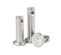 Flat Head Cylindrical Pin With Hole M3M4M5M6M8M10M12M14M16M20 304 Stainless Steel Positioning Axis Roll Dowel(M14-1pcs,55mm)