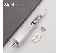 Flat head flush bolt lock in stainless steel for concealed installation on sliding double doors, featuring automatic holding spring mechanism (8inch)