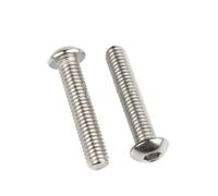 Flat Head Hex Socket Cap Screws Bolts, 1/2/5/10/20PCS M6 M8 M10 304 Stainless Steel Hex Socket Head Button Allen Bolt(M8x50mm(2PCS))