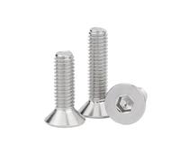 Flat Head Hex Socket Countersunk Screws Bolts, Pack Of 10 M3 M4 M5 304 Stainless Steel Hex Socket Countersunk Screws 4-80mm Length(22mm x10pcs,M5)