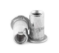Flat Head Metric Threaded Blind Rivet Nut Insert Screw for Stainless Steel M3 M4 M5 M6 M8 (M6)