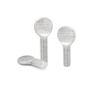 Flat-Head Screw M4 M5 M6 M8 M10 1/4,5/16 304 Stainless Steel Hand-Screwed Table Tennis Racket Screws Thumb Wave Plate Flatten Head Bolts(No.3 (6pcs))