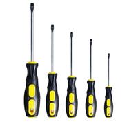 Flat Head Screwdriver Set (5 Sets in The Following Sizes Slotted Screwdriver with Magnetic Tips. Soft Ergonomic Grip from Standard or Precision Flat Screwdrivers