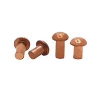 Flat Head Solid Rivet, GB867 M1.5 To M8 Round Head Solid Copper Self-Plugging Rivets Pack(12mm,M5 2pcs)