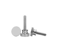 Flat Head Thumb Screws, SS Step Knurled Thumb Screws Hand Tighten Multi Sizes Curtain Wall Glass Lock 26 pcs(60mm,M2 5PCS)