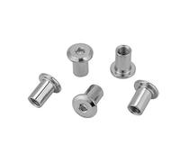 Flat Hex Nuts M6 M8 Iron Plated Nickel Round Head Hex Nut Inserts Threaded Fasteners For Socket Screw Applications (M6*15 50PCS)