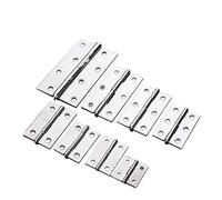 Flat Hinge, 304 Stainless Steel Flat Hinge for Cabinet Door Window Box Silver 1-4 inch 1 Or 2 pcs(1pcs-2.5inch-6holes)