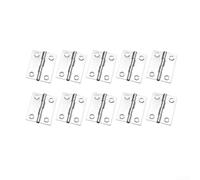 Flat Hinges for Cabinet Boxes 10 Pieces of Stainless Steel Connectors for a Range of Applications (1.5inch)