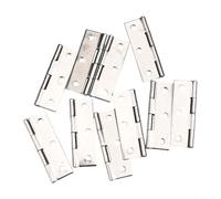 Flat Hinges for Cabinet Boxes 10 Pieces of Stainless Steel Connectors for a Range of Applications (2.5inch)