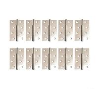 Flat Hinges for Cabinet Boxes 10 Pieces of Stainless Steel Connectors for a Range of Applications (4inch)