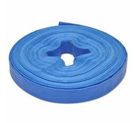 Flat Hose 1" x 25m Blue PVC Reinforced Lay-Flat Irrigation 3bar in lamps HD+