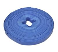 Flat Hose Blue 25mm 1in PVC Polyester 50m 3bar Irrigation Lay-Flat Heavy Duty HD